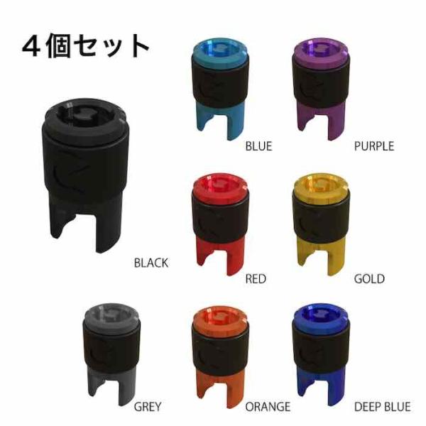 【最速発送】CLIK クリック Quik Cap Aluminum 4pcs 【自転車】【空気入れ】...