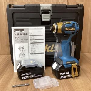 【20周年記念限定カラー】【未使用】makita/マキタ TD173DZPB 18V充電式インパクトドライバ プレミアムブルー(バッテリー2個+ケース付)