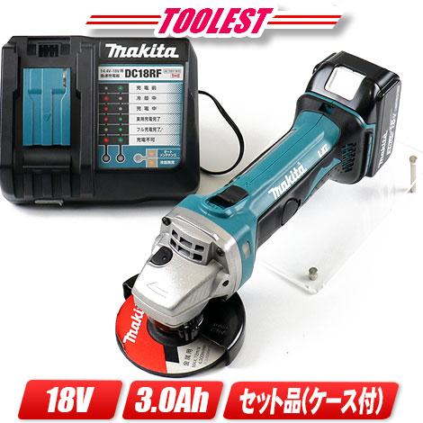 マキタ　18V　100mm充電式ディスクグラインダ　GA402DRF　3.0Ah Li-ion電池(...