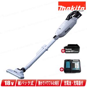 マキタ　18V　充電式クリーナ（紙パック式）CL285FDRFW　3.0Ah Li-ion電池(BL1830B)1個　急速充電器(DC18RF)