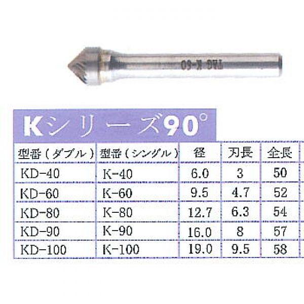 KD-80　標準タイプ超硬バー（ダブル目）　Kシリーズ　6mm軸    TAG