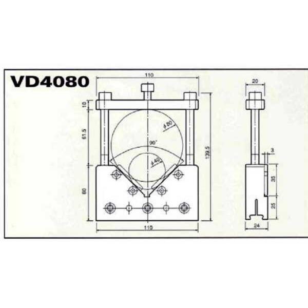 VD-4080　60×110×24　Φ40〜Φ80　　1 個　WDV-170 ワンダーバイス 用オプ...