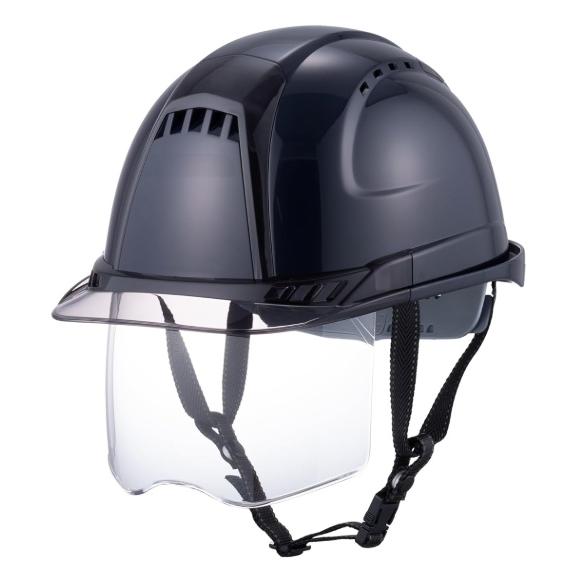 トーヨー No.391F-S-C ヴェンティープラス 紺/スモーク/クリア シールド付ヘルメット ス...