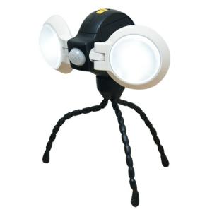 ムサシ どこでもセンサーライトダブル ASL-092 乾電池式LED 屋外(防雨基準IP43)※水中...