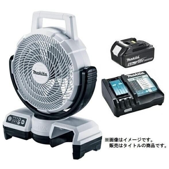 マキタ 充電式ファン CF203DZW(白)+バッテリBL1860B+充電器DC18RF付 14V/...