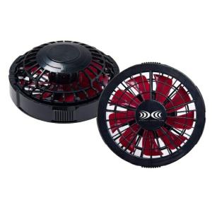 空調 服 ワンタッチファン FAN2200BR ファン(2個) ブラックxレッド 8209707 5...