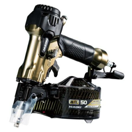 HiKOKI 高圧ロール釘打機 エアダスタ機構搭載 NV50H2(S) ハイゴールド 質量1.2kg...