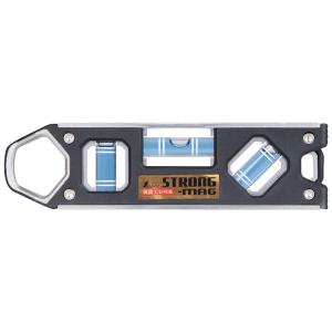 シンワ 73483 仮設工レベル STRONG-MAG150mm シルバー マグネット付 本体サイズ155x42x17mm ネコポス可 。