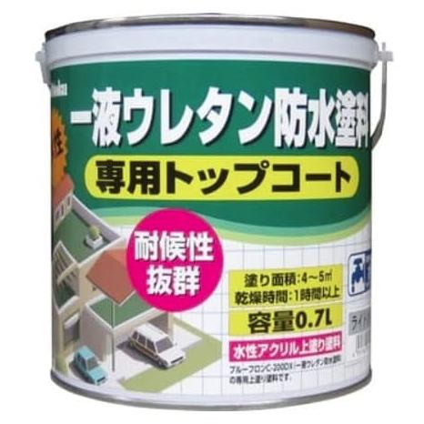 日本特殊塗料 1液ウレタン防水塗料専用トップコート 0.7L ライトグレー 上塗り プルーフロンC-...