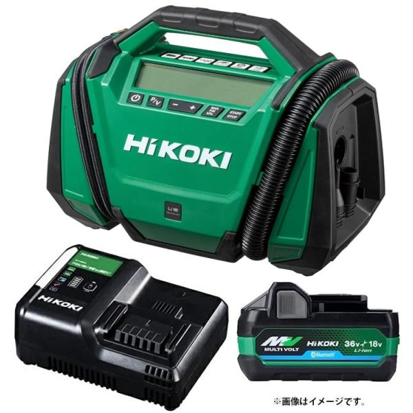 在庫 HiKOKI コードレス空気入れ UP18DA(NN)+バッテリBSL36A18BX+充電器U...
