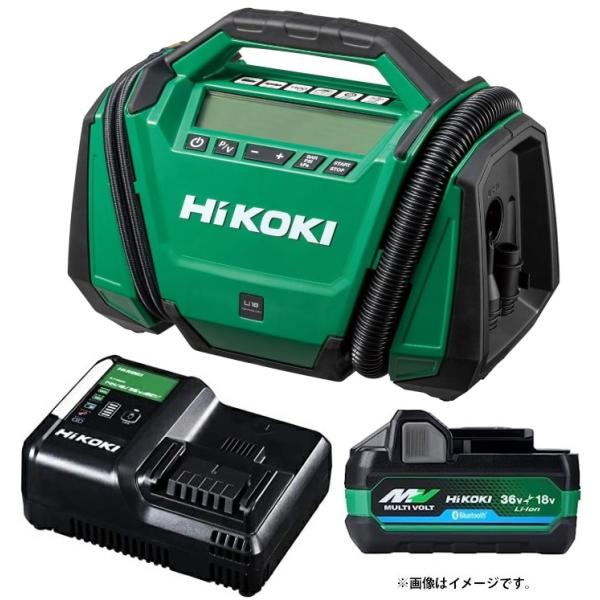 HiKOKI コードレス空気入れ UP18DA(NN)+バッテリBSL36A18BX+充電器UC18...