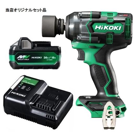HiKOKI コードレスインパクトレンチ WR18DH(NN)+バッテリBSL36A18X+充電器U...