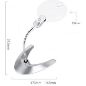 　卓上型ルーペ　ＬＥＤ　拡大鏡　見やすい倍率　２．５倍　小窓6倍付