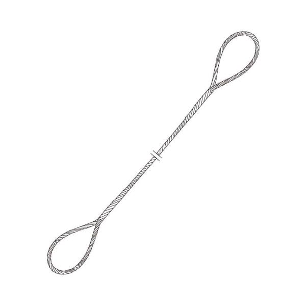 コンドーテック 6×25 裸 玉掛ワイヤ アイスプライス加工 12mm×2m