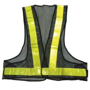 安全反射ベスト KF-019-B（黒×黄） テープ幅5mm