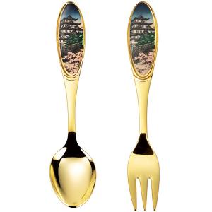 アサヒ 名古屋城 UKI-2Ｐ5 ティースプーン＆ケーキフォーク2ＰＣセット カトラリーセット