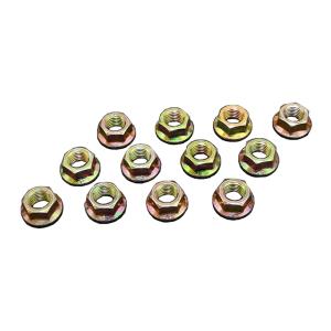 フランジナット 12個セット クロメート 10セレート付