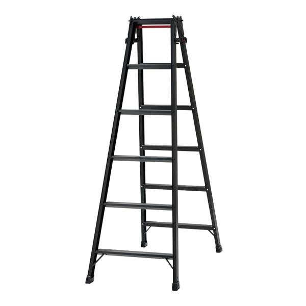脚立 RHB-18 はしご兼用脚立 BLACK LABEL ブラックレーベル 6段 6尺 ワンタッチ...