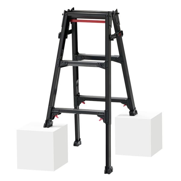 脚立 RYZB-09 はしご兼用伸縮脚立 BLACK LABEL ブラックレーベル 3段 3尺 ワン...