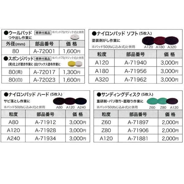 マキタ ウールパッド 外径80mm A-72001 サンダポリッシャ用