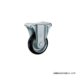オーエッチ工業 プレスキャスター 固定車 ゴム車輪 OHK-100 Kタイプ 中荷重用 100mm ベアリング入 OHKA1306