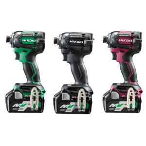 HiKOKI 18V コードレスインパクトドライバ WH18DC マルチボルト バッテリ2個 充電器 ケース付/ビット別売