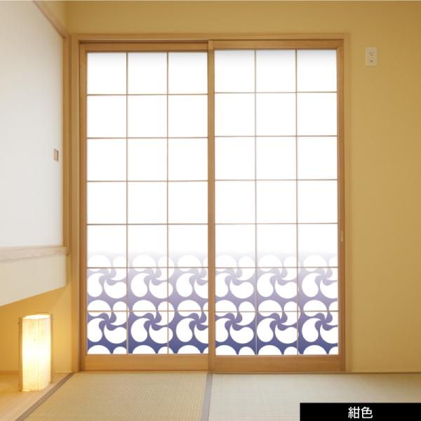 プリント障子紙  張りやすい障子紙  変わり四つ巴B