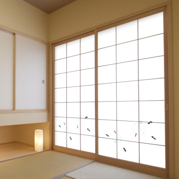 プリント障子紙  張りやすい障子紙  金魚