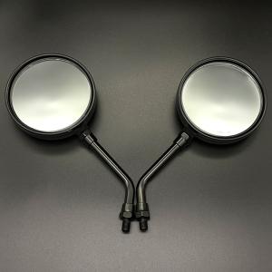 バイクミラー 10mm Z2 ZII ショート タイプ バイク 鏡 部品 サイドミラー M10 ラウンド 左右セット オートバイ 汎用 カワサキ ホンダ