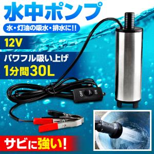 水中 ポンプ 12V ワニクリップ クランプ スイッチ付 小型
