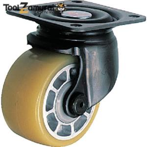 ハンマー 低床重荷重用旋回式ウレタン車輪(アルミホイール・ボールベアリング)65mm