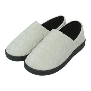 ZIP CORPORATION モックシューズ レディース おしゃれ アウトドア スニーカー 秋冬 あったか キルト ダウン 内側 ボア グレー