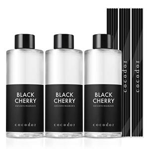 COCODOR ココドール ディフューザーオイル詰め替え用 ブラックチェリー(Black Cherry) 200ml 3個セット リードディフューザー スティック付き リフィ