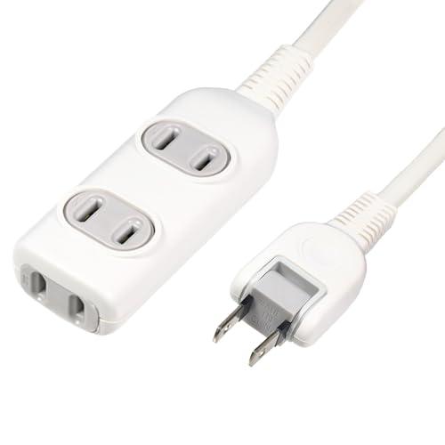 エルパ(ELPA) 延長コード 1m 3個口 電源タップ スリム トラッキング防止プラグ 180度ス...