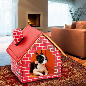 ペットテント ペットベッド キャットハウス 小型犬 猫 犬 猫箱 ペットグッズ ドッグハウス キャットハウス 猫ハウス 寝床 隠れ家 かわいい 組み立て簡単｜toothi-store