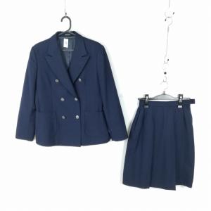 ブレザー スカート 上下2点セット 165A 冬物 女子 学生服 東京日野第四中学 紺 制服 中古 ランクB EY3967