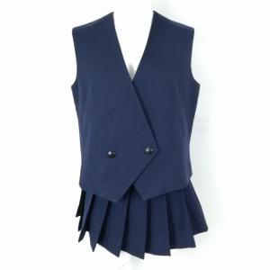 イートン スカート 上下2点セット 指定 大きいサイズ 冬物 長袖 女子 学生服 神奈川横浜山手女子高校 紺 制服 中古 ランクb Ey3330 Socequi Pt