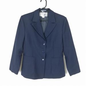 ブレザー 上着 冬物 女子 学生服 中学 高校 紺 制服 中古 ランクB EY6991