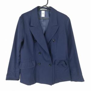 ブレザー 上着 冬物 女子 学生服 中学 高校 紺 制服 中古 ランクC EY6992