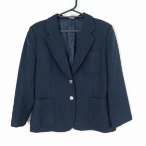 ブレザー 上着 冬物 女子 学生服 中学 高校 紺 制服 中古 ランクC EY7005
