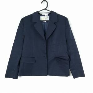 ブレザー 上着 160A 冬物 女子 学生服 中学 高校 紺 制服 中古 ランクC EY7006