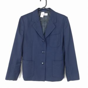 ブレザー 上着 160A オリーブデオリーブ 冬物 女子 学生服 中学 高校 紺 制服 中古 ランクC EY7020