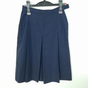 スクールスカート  冬物 w58-丈60 紺 中学 高校  プリーツ 学生服 制服 女子 中古 IN4609｜top-gakuseihuku