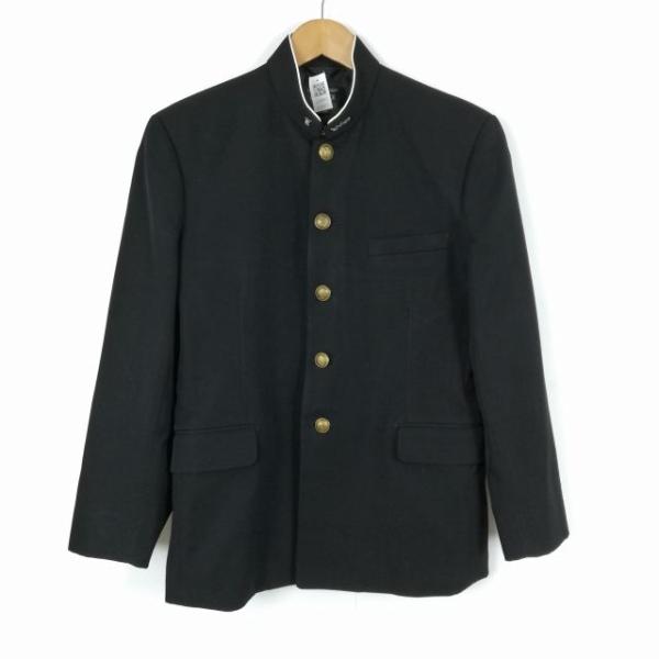 学生服 学ラン 170A 男子 上着 ウール混 標準型学生服 ラウンドカラー カシドス 黒 中古 ラ...