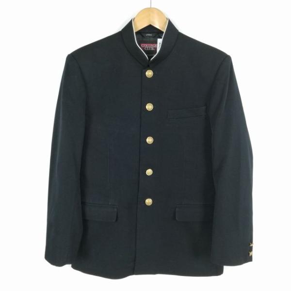 学生服 学ラン 170A 男子 上着 ウール混 標準型学生服 ラウンドカラー カシドス 黒 中古 ラ...