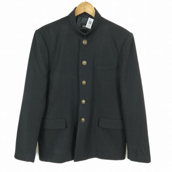 学生服 学ラン 175A 男子 上着 ウール混 標準型学生服 詰襟 カシドス 黒 中古 ランクC a...
