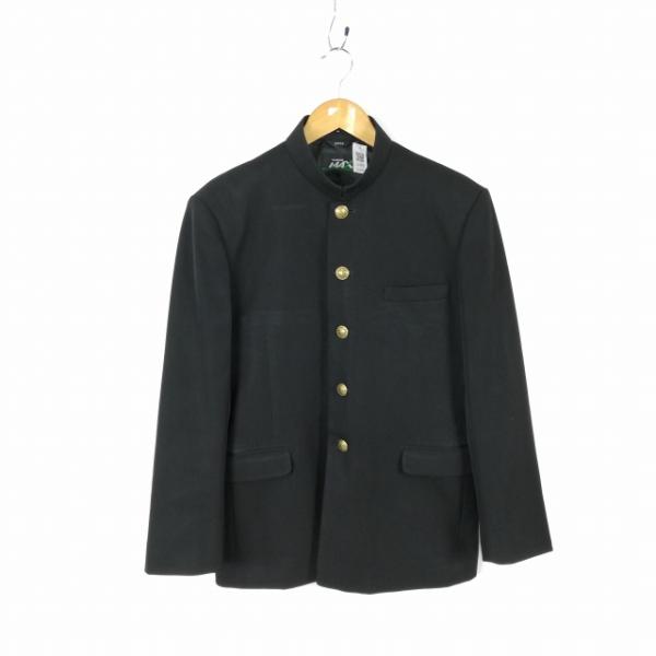 学生服 学ラン 175A 男子 トンボ 上着 ウール混 標準型学生服 詰襟 カシドス 黒 中古 ラン...