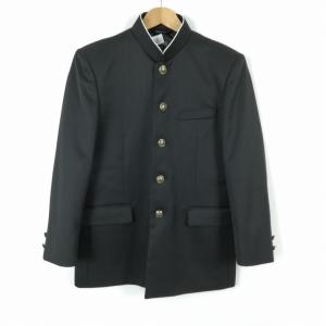 標準学生服　学ラン170A 美品（配送条件あり。慶応志木ボタンあります） 学生服 学ラン 170A 男子 上着 丸洗い可 ウール混 ラウンドカラー 黒