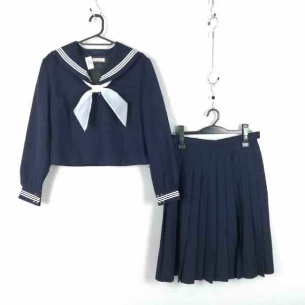 セーラー服 スカート スカーフ 上下3点セット オリーブデオリーブ 冬物 白3本線 女子 学生服 中...