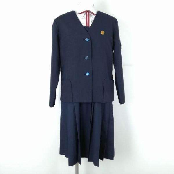 イートン ジャンパースカート 紐タイ 上下4点セット 大きいサイズ 冬物 女子 学生服 中学 高校 ...